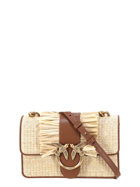 BORSA A SPALLA PINKO CUOIO