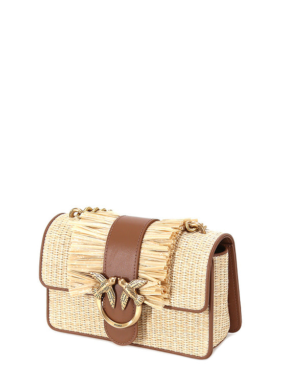 BORSA A SPALLA PINKO CUOIO