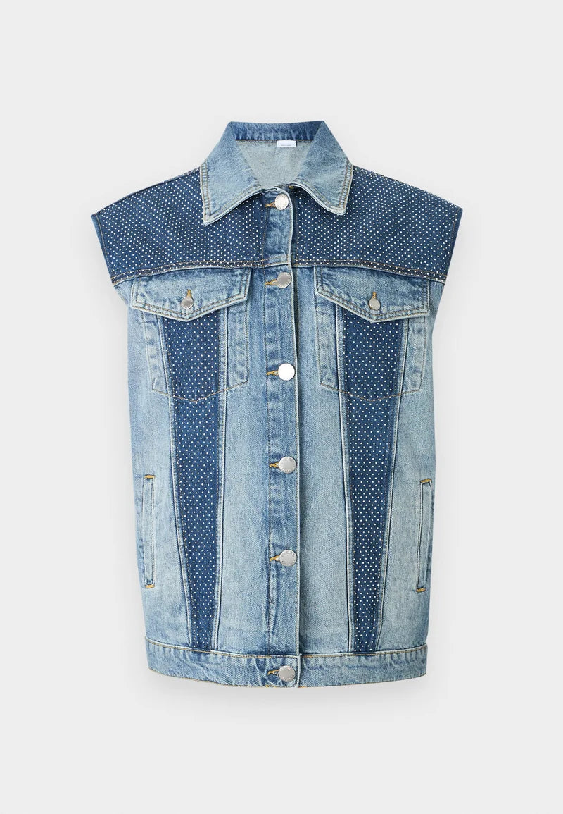 KIGALI GILET PINKO IN DENIM