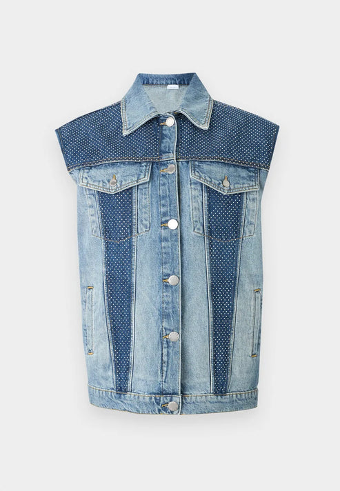 KIGALI GILET PINKO IN DENIM