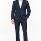 Abito completo uomo HUGO blu navy in lana vergine, vista frontale indossata