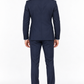 Abito completo uomo HUGO blu navy in lana vergine, vista posteriore indossata