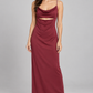Abito lungo bordeaux Aniye By su modella - fronte