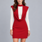 Abito rosso Aniye By su modella — fronte, top avorio separato non incluso