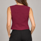 Gilet Please donna bordeaux - retro su modella