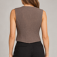 Gilet Please donna nocciola - retro su modella