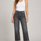 Jeans Please grigio scuro con maxi risvolto - fronte su modella