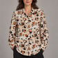 Camicia Please donna fantasia animalier - dettaglio su modella