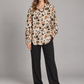 Camicia Please donna fantasia animalier - fronte su modella