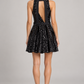 Abito Pinko nero con paillettes e aperture - retro su modella