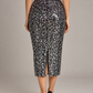 Gonna animalier con paillettes - retro su modella