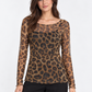 Shirt donna maculata a maniche lunghe – Dixie fronte
