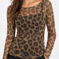 Shirt donna maculata a maniche lunghe – Dixie retro