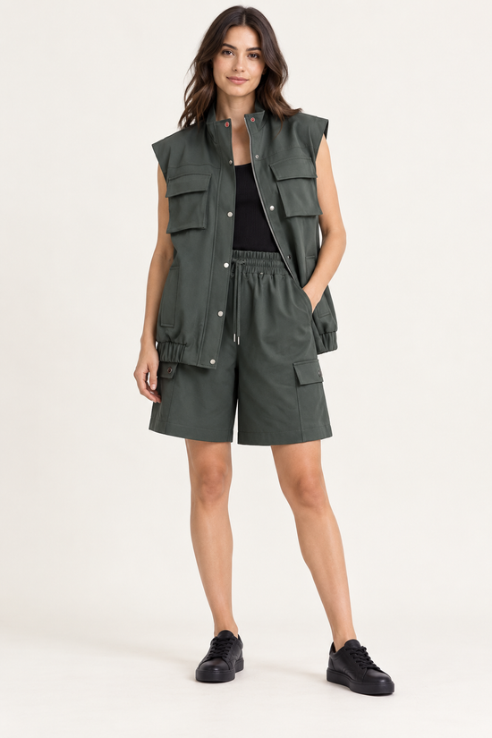 Completo donna bermuda e gilet – Dixie front
