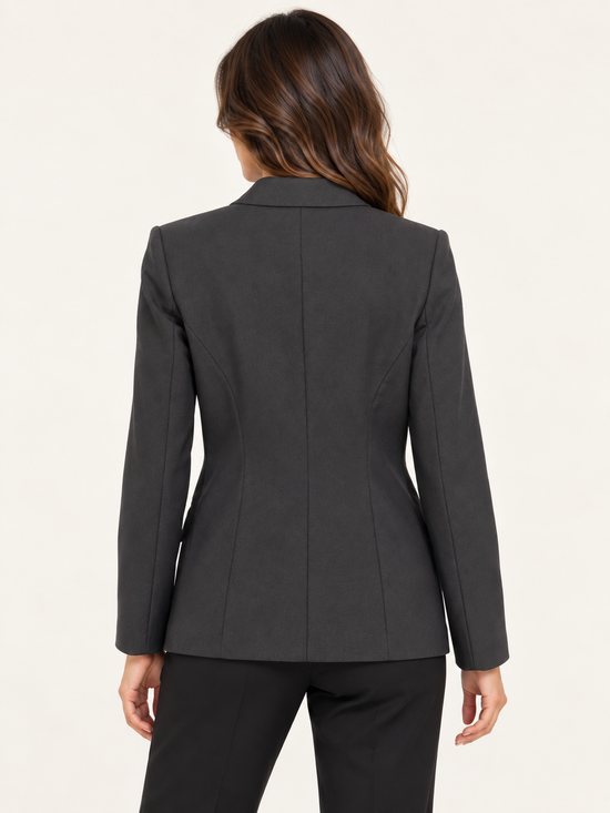 Giacca donna antracite con interno leopardato – Emma&Gaia back