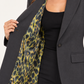 Giacca donna antracite con interno leopardato – Emma&Gaia detail