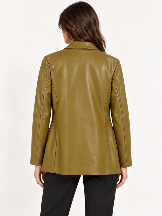 Giacca donna doppiopetto color whisky – HaveOne back