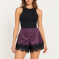 Pantaloncino donna con merletto nero – Motel front