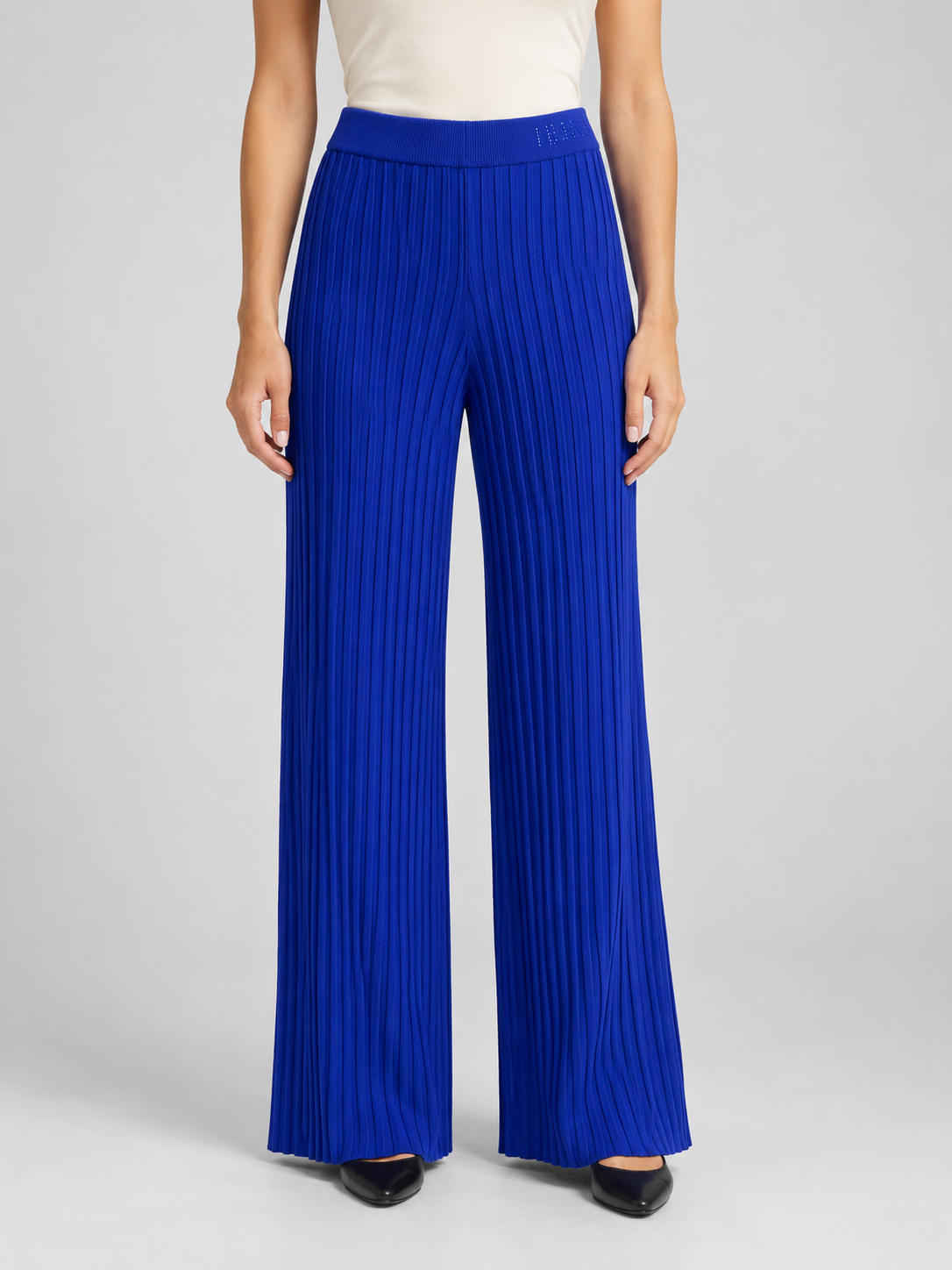 Pantalone blu Liu Jo a coste - fronte - immagine AI