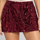 Minigonna bordeaux Aniye By con paillettes - dettaglio - immagine AI