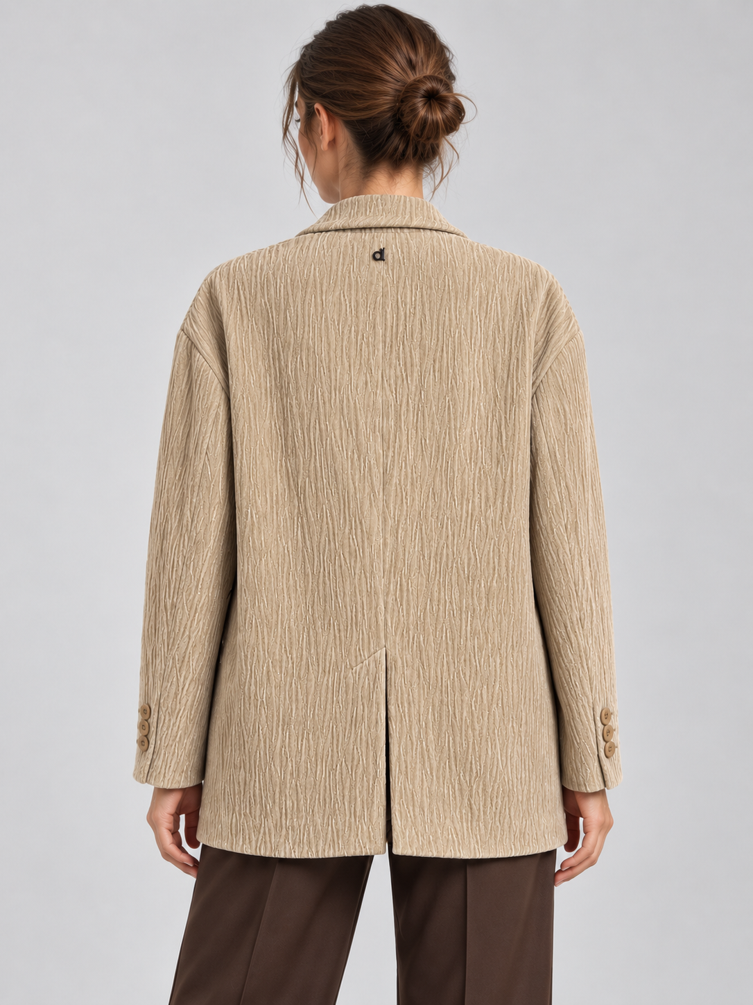 Giacca Dixie beige - retro con spacco centrale