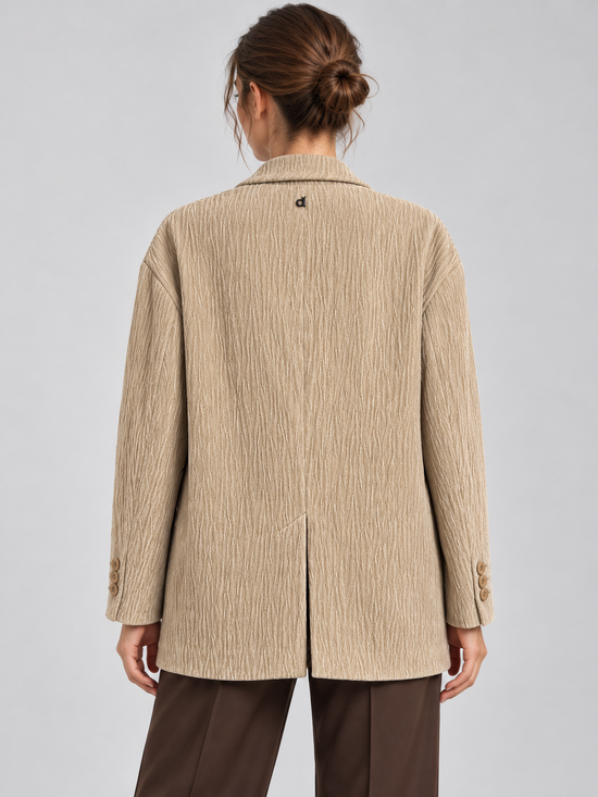Giacca Dixie beige - retro con spacco centrale