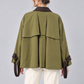 Giacca Dixie verde oliva su modella – retro