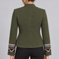 Giacca Dixie verde militare su modella – retro