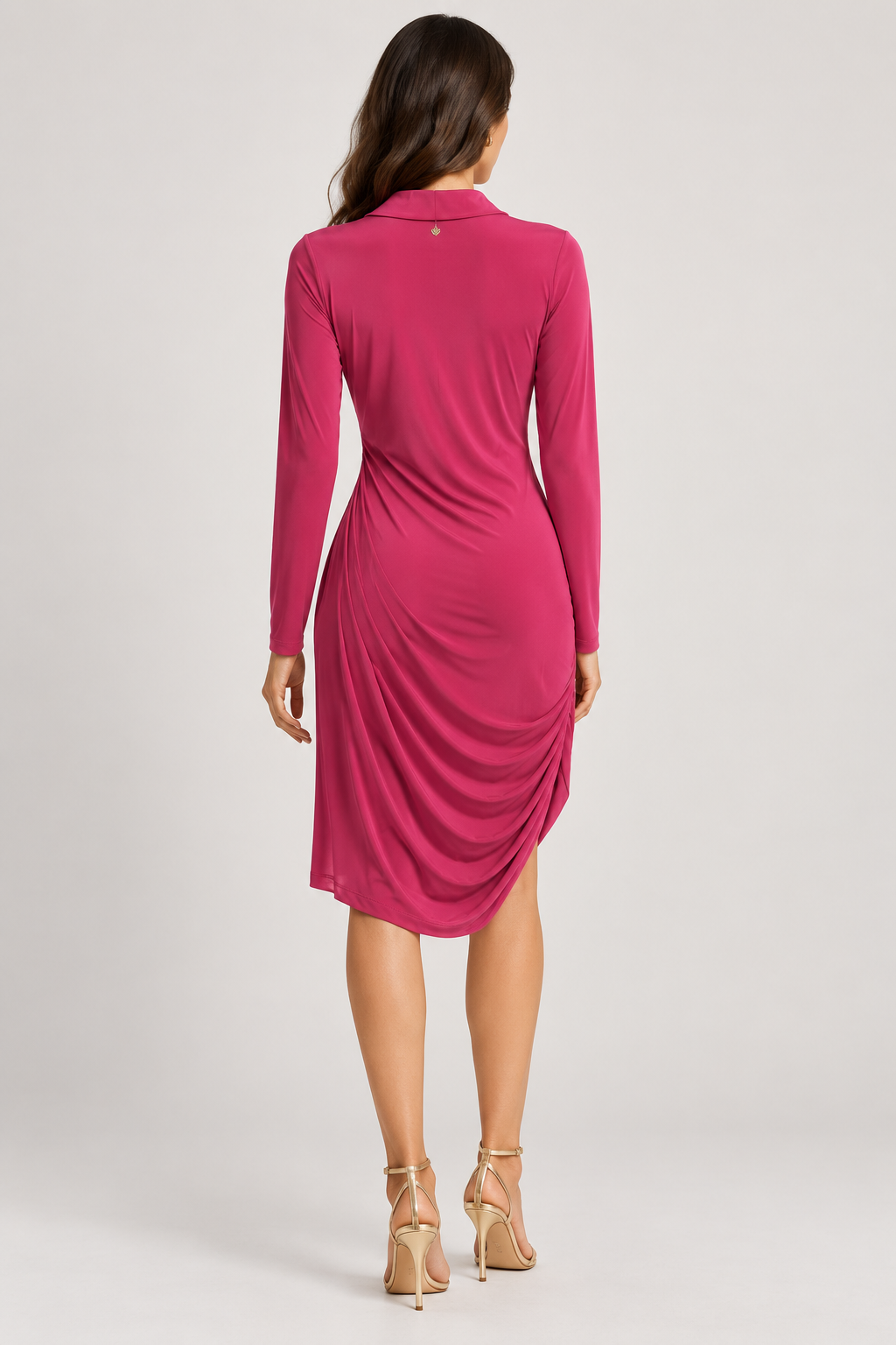 Abito fucsia Liu Jo su modella - retro