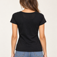 T-shirt nera Liu Jo Creative - vista posteriore su modella