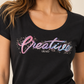 T-shirt nera Liu Jo Creative - dettaglio su modella