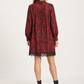 Abito Liu Jo animalier rosso con pizzo — retro