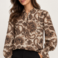 Camicia Liu Jo paisley con polsini arricciati — dettaglio