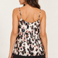 Canotta Liu Jo animalier con pizzo nero — retro