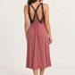 Abito rosa antico Liu Jo con pizzo nero — retro