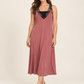 Abito rosa antico Liu Jo con pizzo nero — fronte