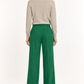 HAVEONE – Pantalone verde con pinces – retro su modella