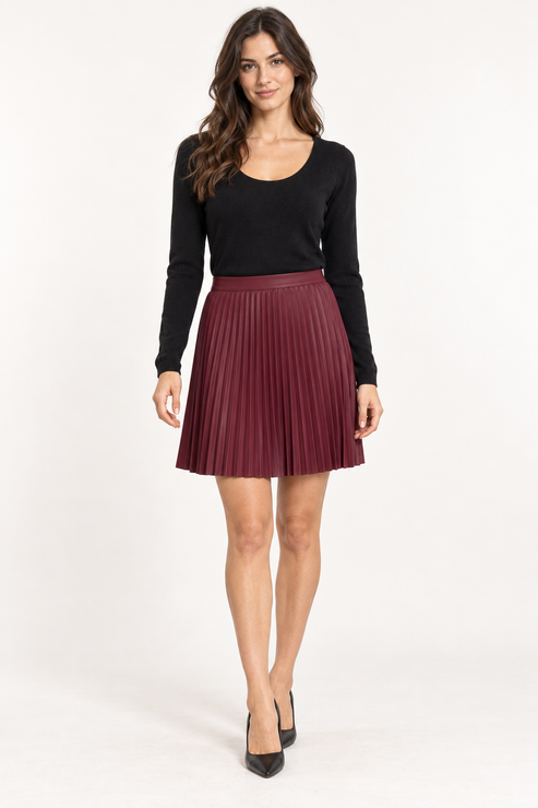 HAVEONE – Maglia nera con retro in pizzo – fronte su modella