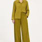 HAVEONE – Pantalone verde oliva effetto stropicciato – fronte