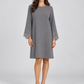 Abito MDL grigio con pizzo ai polsi - fronte