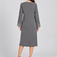 Abito MDL grigio con pizzo ai polsi - retro