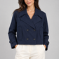 Trench corto Maddalena Di Lorenzo blu navy - fronte