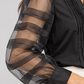 Camicia Milva nera con maniche trasparenti - dettaglio