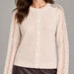 Cardigan donna Dixie con inserti in pizzo - dettaglio