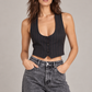 Gilet donna Dixie corto gessato - seconda vista