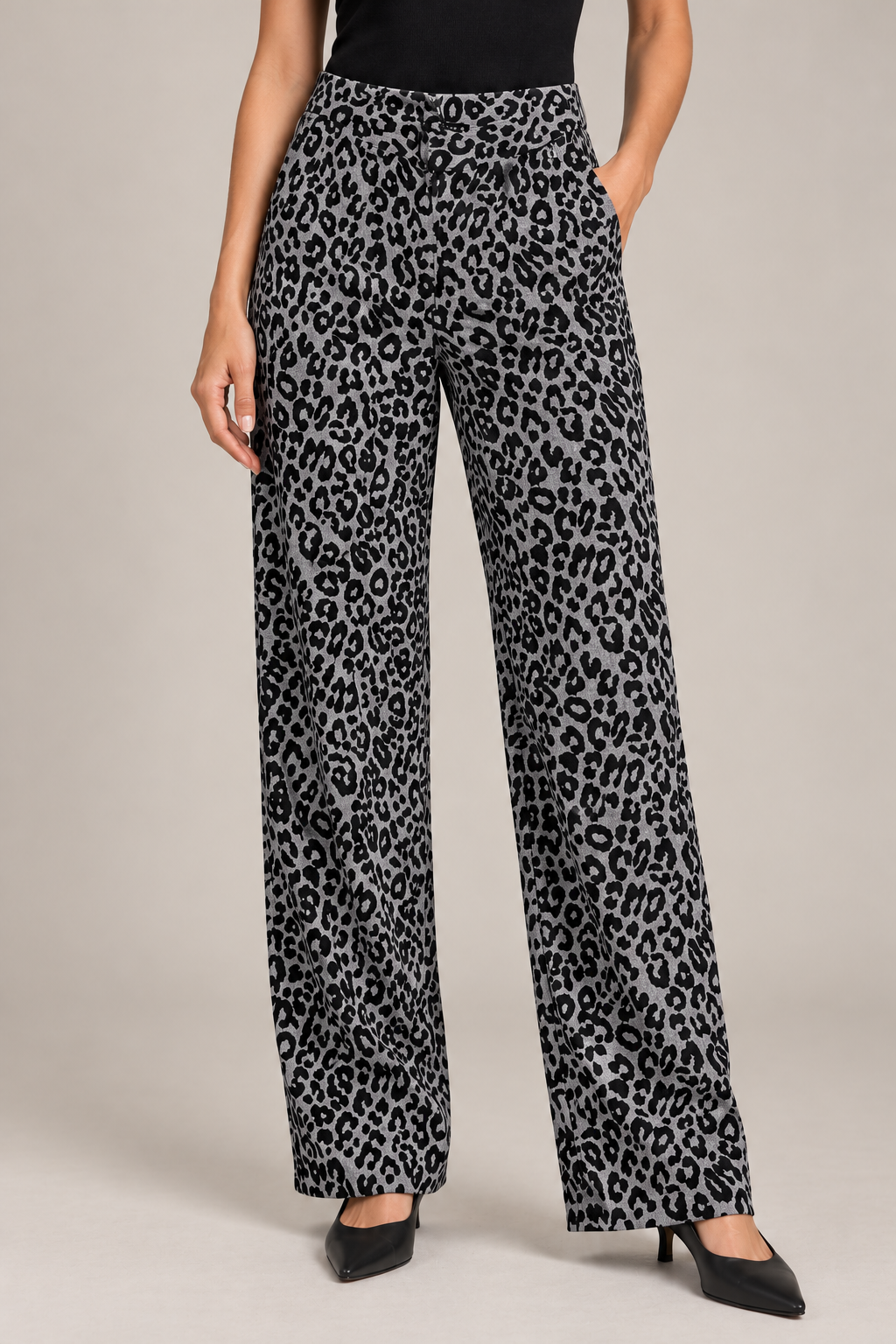 Pantalone donna Dixie animalier in lyocell - dettaglio