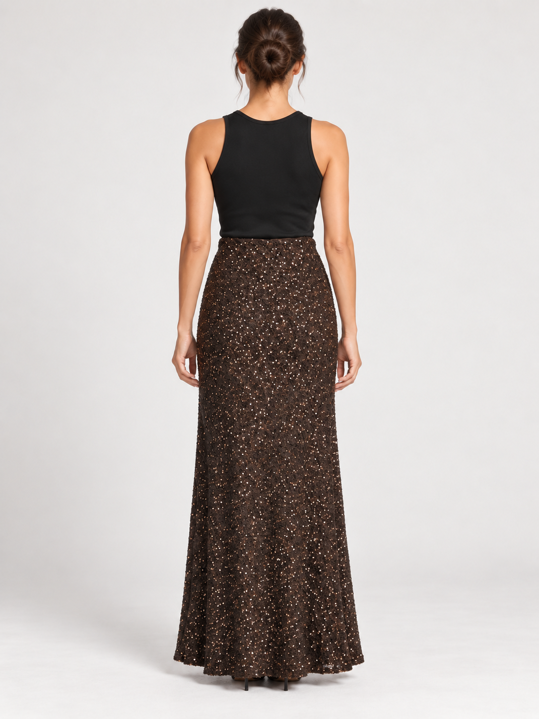 Gonna lunga Aniye By con paillettes — retro su modella
