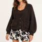 Cardigan donna Dixie marrone con tasche – dettaglio
