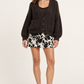 Cardigan donna Dixie marrone con tasche – abbinamento su modella