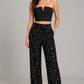 Top donna Imperial a fascia nero - abbinamento su modella
